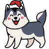 Husky Père Noël Chien Malamute
