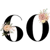 60 års jubilæumsblomster (gave på 60 år)