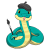 Snake Painter Brush Painting