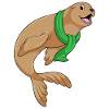 Seal with scarf