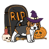Süßer Beagle Halloween Hund