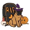 Cute Bullmastiff Halloween Kawaii