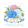 Wedding Anniversary Congratulations with Hydrangeas