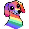 Rainbow Dachshund Dog Viennese