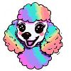 Rainbow Poodle Dog Puppy