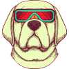 Rétrofuturisme Labrador Dog Retriever
