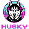 Synthwave Husky Dog Malamute