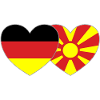 Germany Macedonia Flag Heart