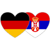 Deutschland Serbien Herz Flagge