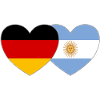 Allemagne Argentine Drapeau Cœur