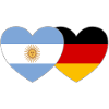Deutschland Argentinien Flagge Herz