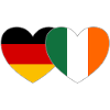 Germany Ireland Flag Heart