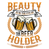 Funny beer drinker