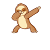 Dabbendes Faultier Spruch für Faulenzer
