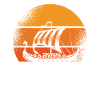 Viking ship Retro sonne