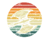 Soleil rétro La hache viking