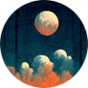 Moon in the evening