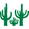 3 Cactus Desert Silhouette