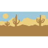 Desert Landscape Silhouette Skyline