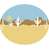 Frequency Desert Landscape Silhouette