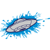 Farbklecks UFO flying saucer