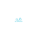 Be Different - Scooter blanc/turquoise
