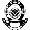 Diving helmet illustration