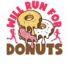 Running Runner Semi-Marathon Donut