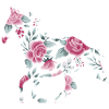 Équitation Roses Chevaux Aquarelle Cadeau