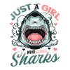 Girl who loves sharks