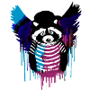 engel ,waschbär,angelwings,graffiti