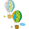 hot air balloon 2-fold