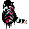 waschbär,bunt,pantomime,graffiti