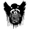 angel,raccoon,angelwings,graffiti,black