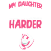 Daughter throws hard
