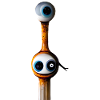 Augen übereinander abstrakt