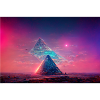 retrowave, vaporwave, pyramid,