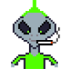 Pixel Alien "Smoking Iro"