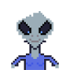 Pixel Alien "Smiling Girl"