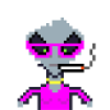 Pixel Alien "White Smoke"