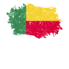 Benin Flag Grunge Benin Flag