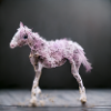 Bébé Cheval Rose Gris Saut