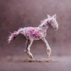 Bébé Cheval Rose Gris Saut