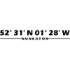 Nuneaton coordinates