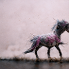 Bébé Cheval Rose Gris Saut