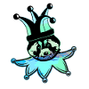 raccoon,bear,graffiti,painting,blue,harlequin