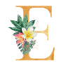 Customizable Monogram E Tropical Botany