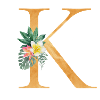 Customizable Monogram K Tropical Botany