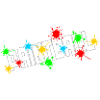 Paintball with paint splatters