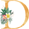 Customizable Monogram D Tropical Botany
